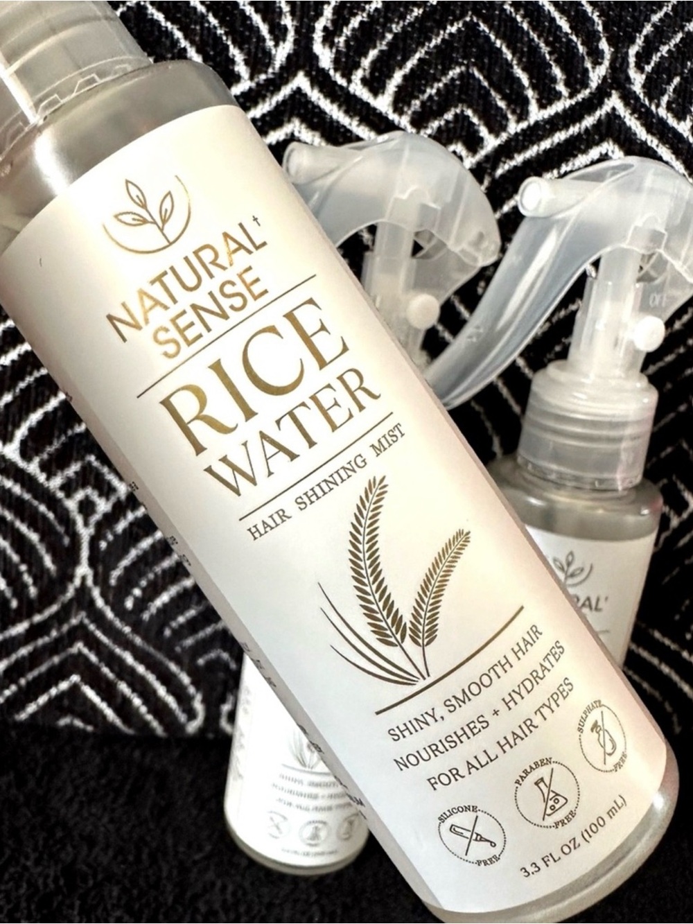 NATURAL SENSE RICE WATER HAIR SHINING HYDRATE SPRAY MIST 100ml NEW/PRICE FOR 1